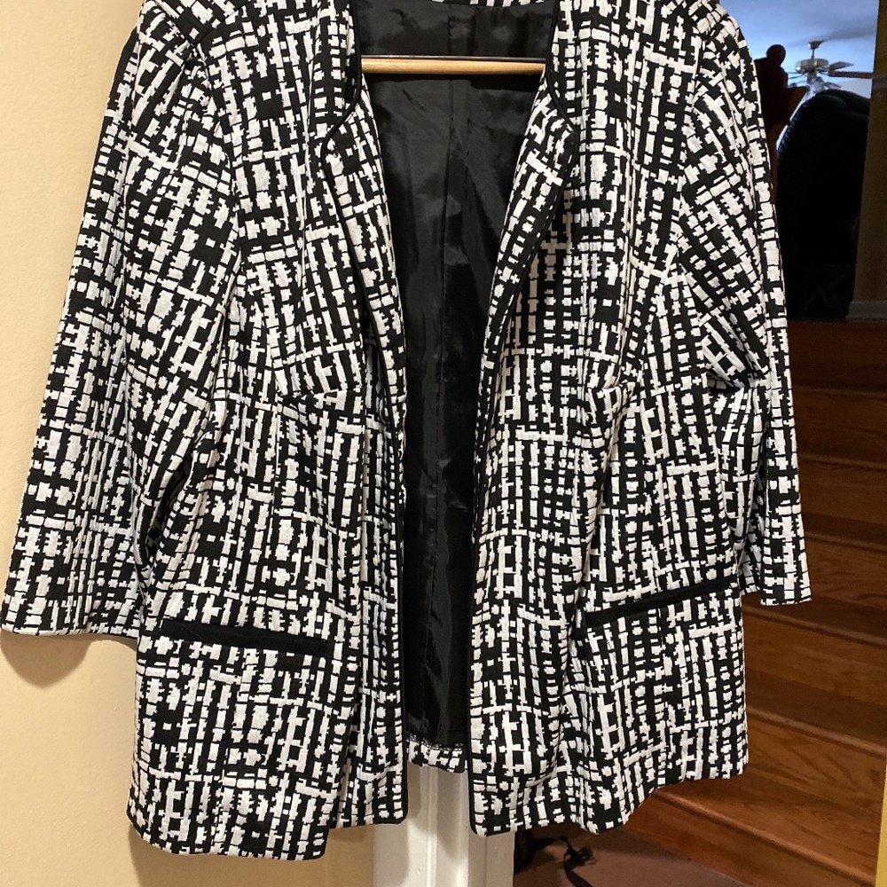 Black white over jacket